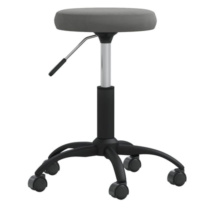 Massagehocker Samt Dunkelgrau