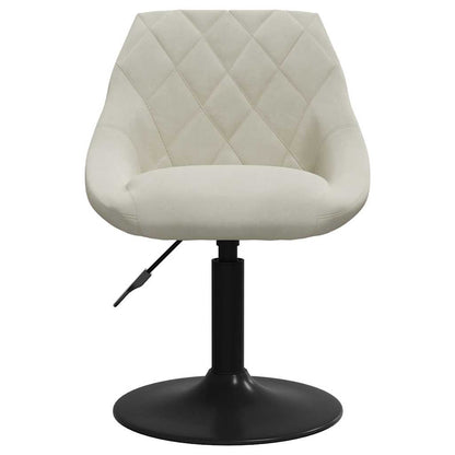 Esszimmerstühle 4 Stk. Drehbar Creme Samt