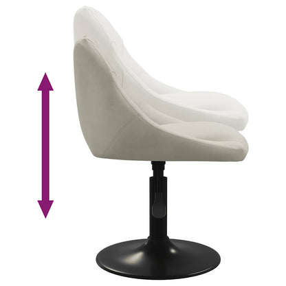 Esszimmerstühle 4 Stk. Drehbar Creme Samt