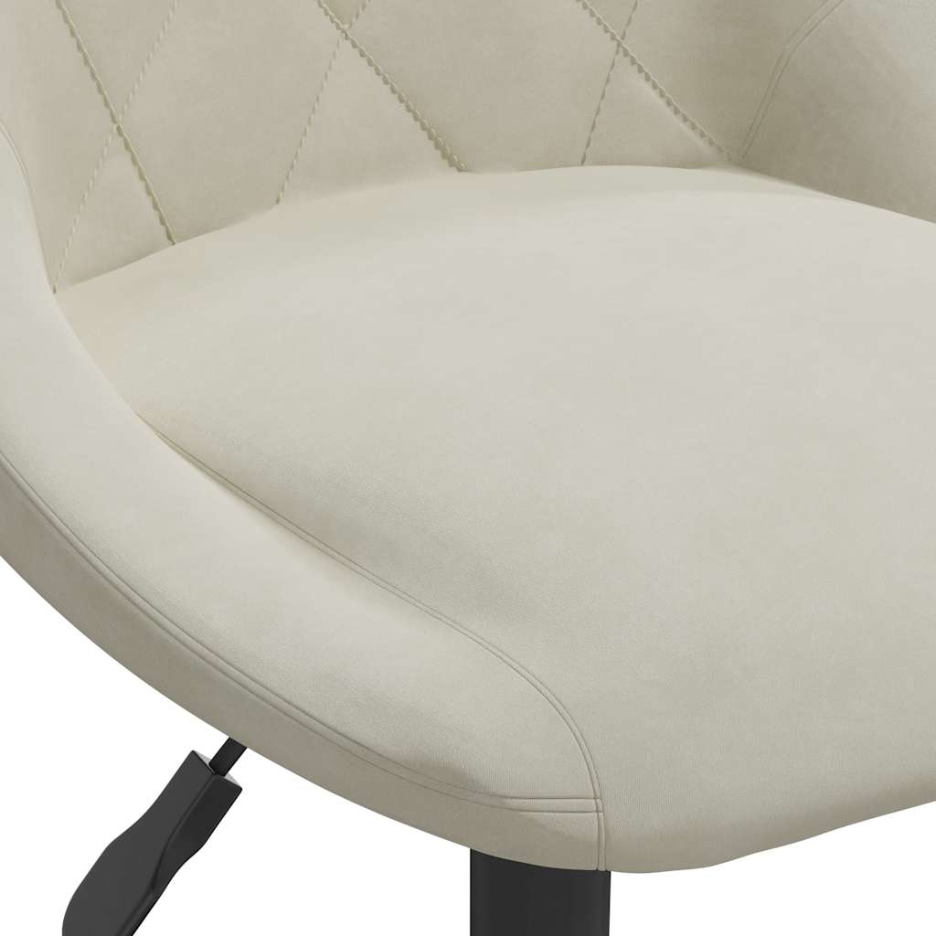 Esszimmerstühle 4 Stk. Drehbar Creme Samt