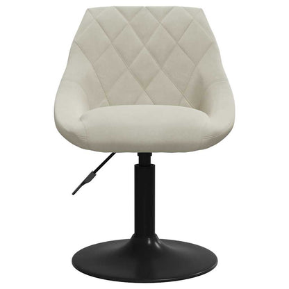 Esszimmerstühle 6 Stk. Drehbar Creme Samt