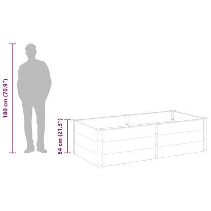 Garten-Hochbeet 200x100x54 cm WPC Grau