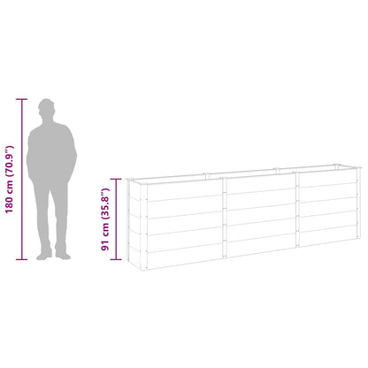 Hochbeet Grau 300x50x91 cm WPC
