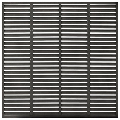 Lamellenzaun WPC 180x180 cm Dunkelgrau