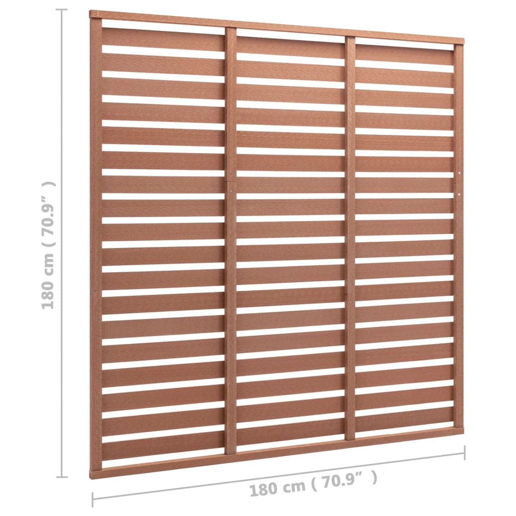 Zaunplatte WPC 180x180 cm Braun