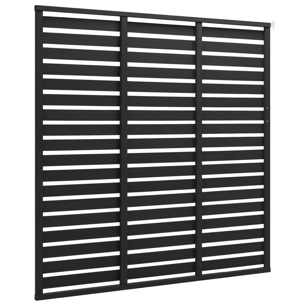 Zaunelement WPC 180x180 cm Schwarz