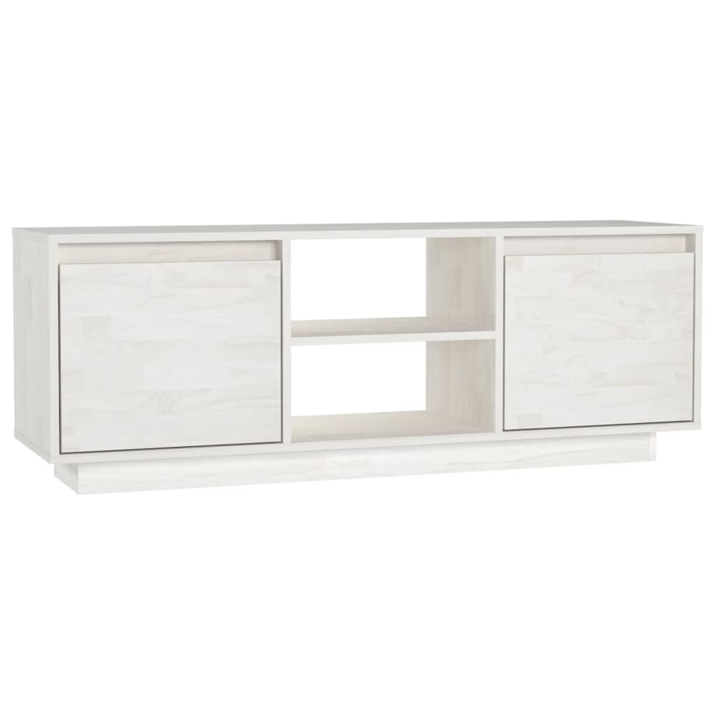 TV-skab Hvid 110x30x40 cm Massiv Fyr