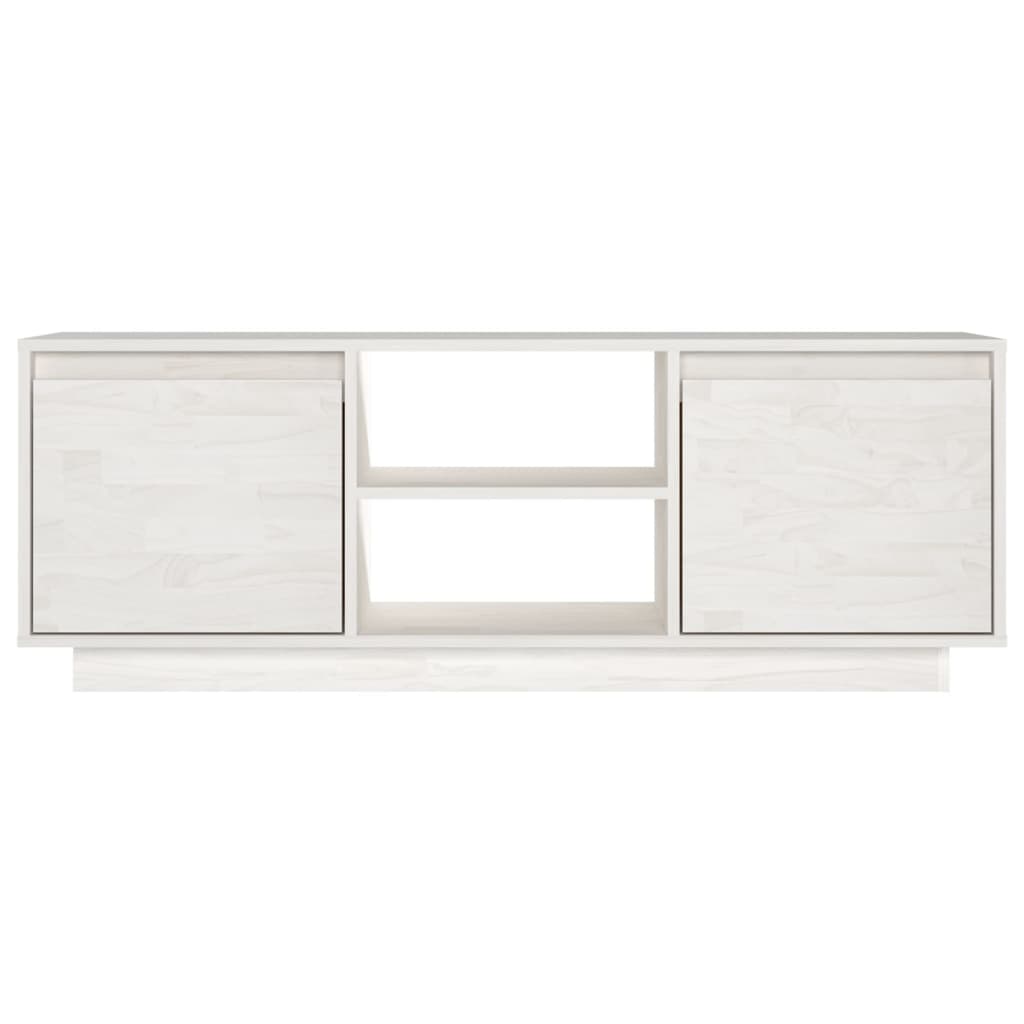 TV-skab Hvid 110x30x40 cm Massiv Fyr