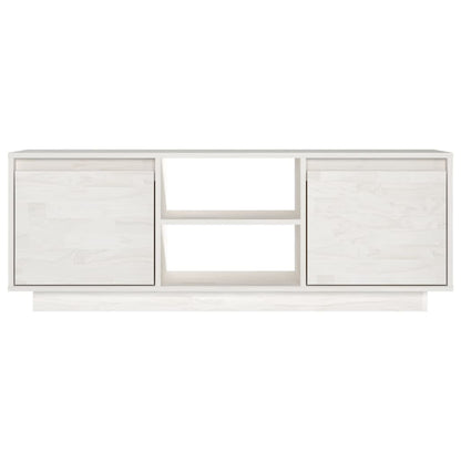 TV-skab Hvid 110x30x40 cm Massiv Fyr