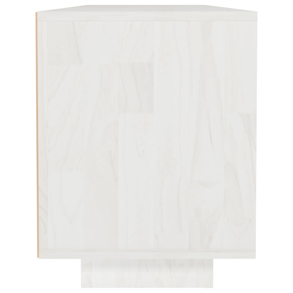 TV-skab Hvid 110x30x40 cm Massiv Fyr