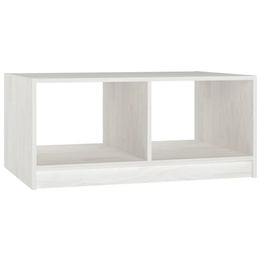 Sofabord Hvid 75x50x33,5 cm Massiv Fyr