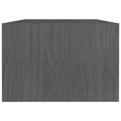 Couchtisch Grau 110x50x34 cm Massivholz Kiefer
