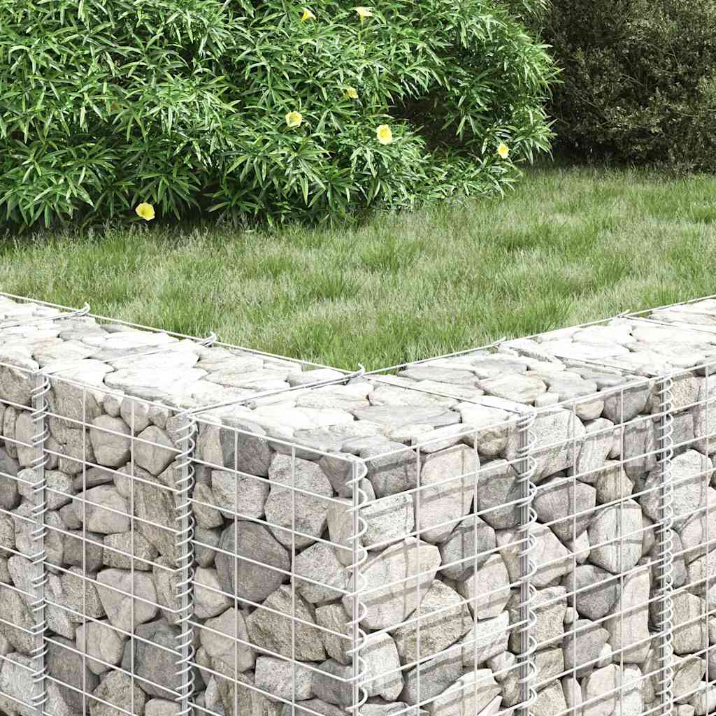 Gabionen-Hochbeete 3 Stk. 30x30x50 cm Eisen