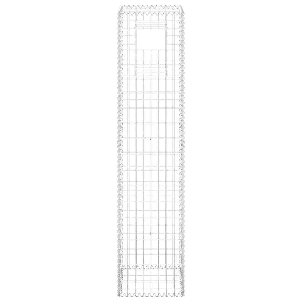 Gabionensäulen 2 Stk. 40x40x180 cm Eisen