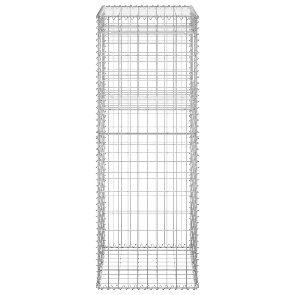 Gabionensäulen 2 Stk. 50x50x140 cm Eisen
