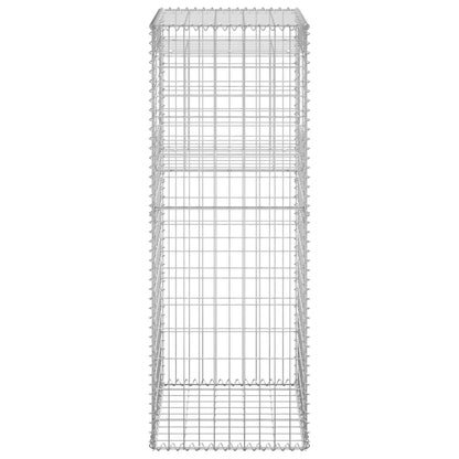 Gabionensäulen 2 Stk. 50x50x140 cm Eisen