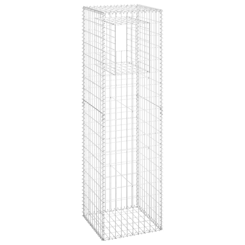 Gabionensäulen 2 Stk. 50x50x180 cm Eisen