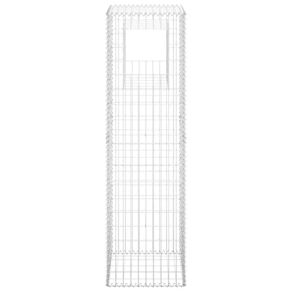 Gabionensäulen 2 Stk. 50x50x180 cm Eisen