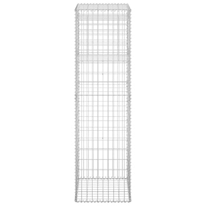 Gabionensäulen 2 Stk. 50x50x180 cm Eisen