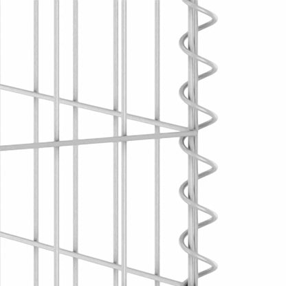 Gabionenwand für Mülltonnen Verzinkter Stahl 254x100x110 cm