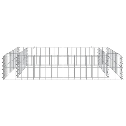 Gabionen-Hochbeet Verzinkter Stahl 100x100x20 cm