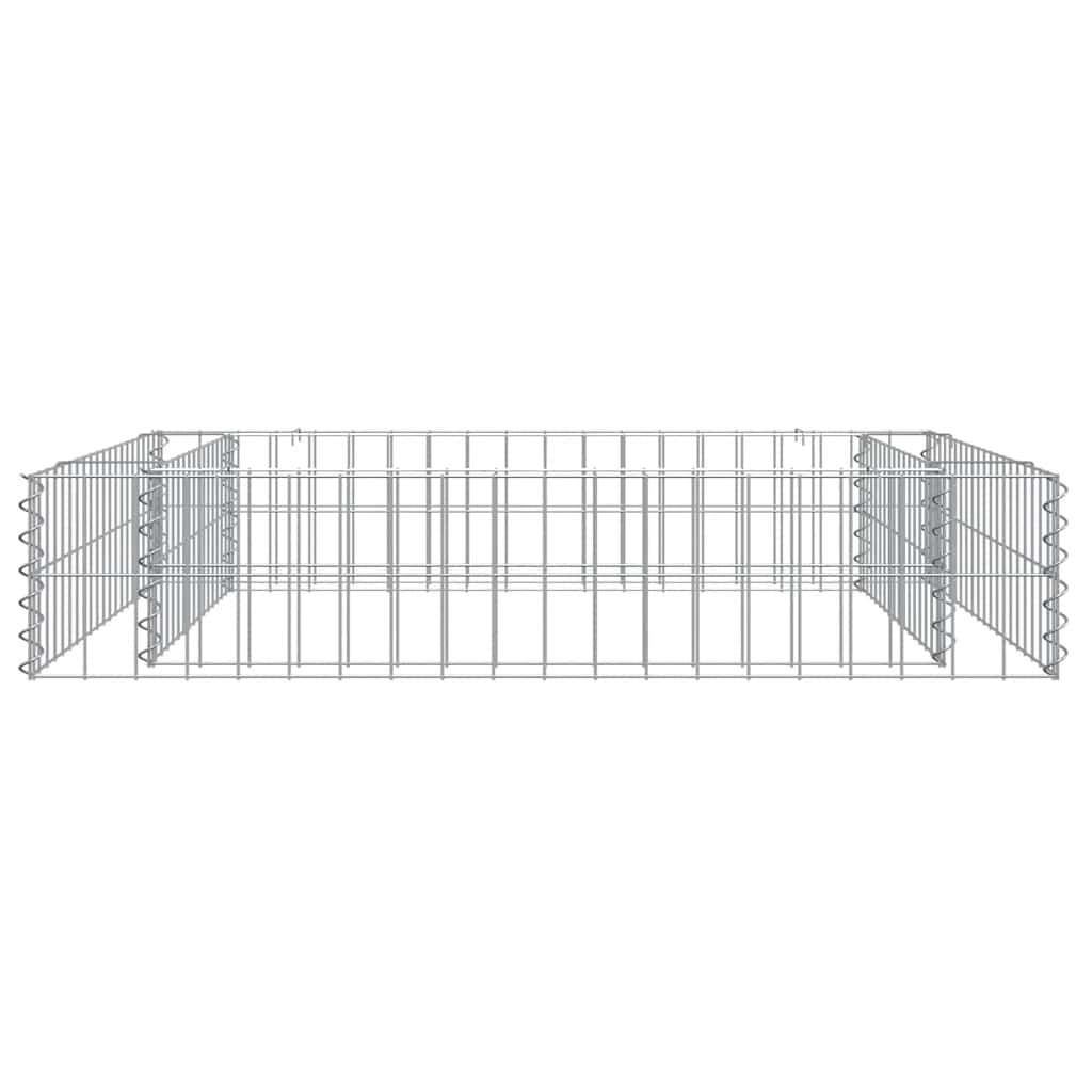 Gabionen-Hochbeet Verzinkter Stahl 100x100x20 cm