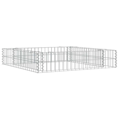 Gabionen-Hochbeet Verzinkter Stahl 100x100x20 cm