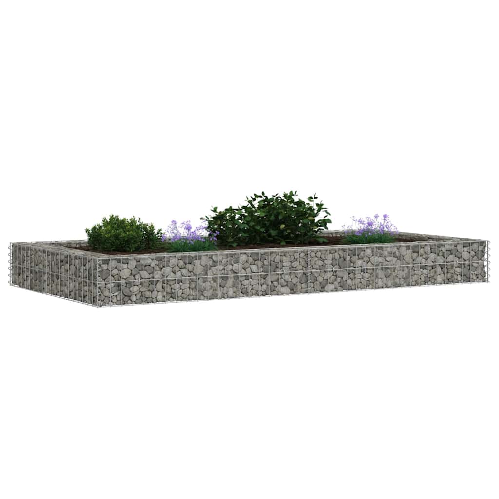 Gabionen-Hochbeet Verzinkter Stahl 200x100x20 cm
