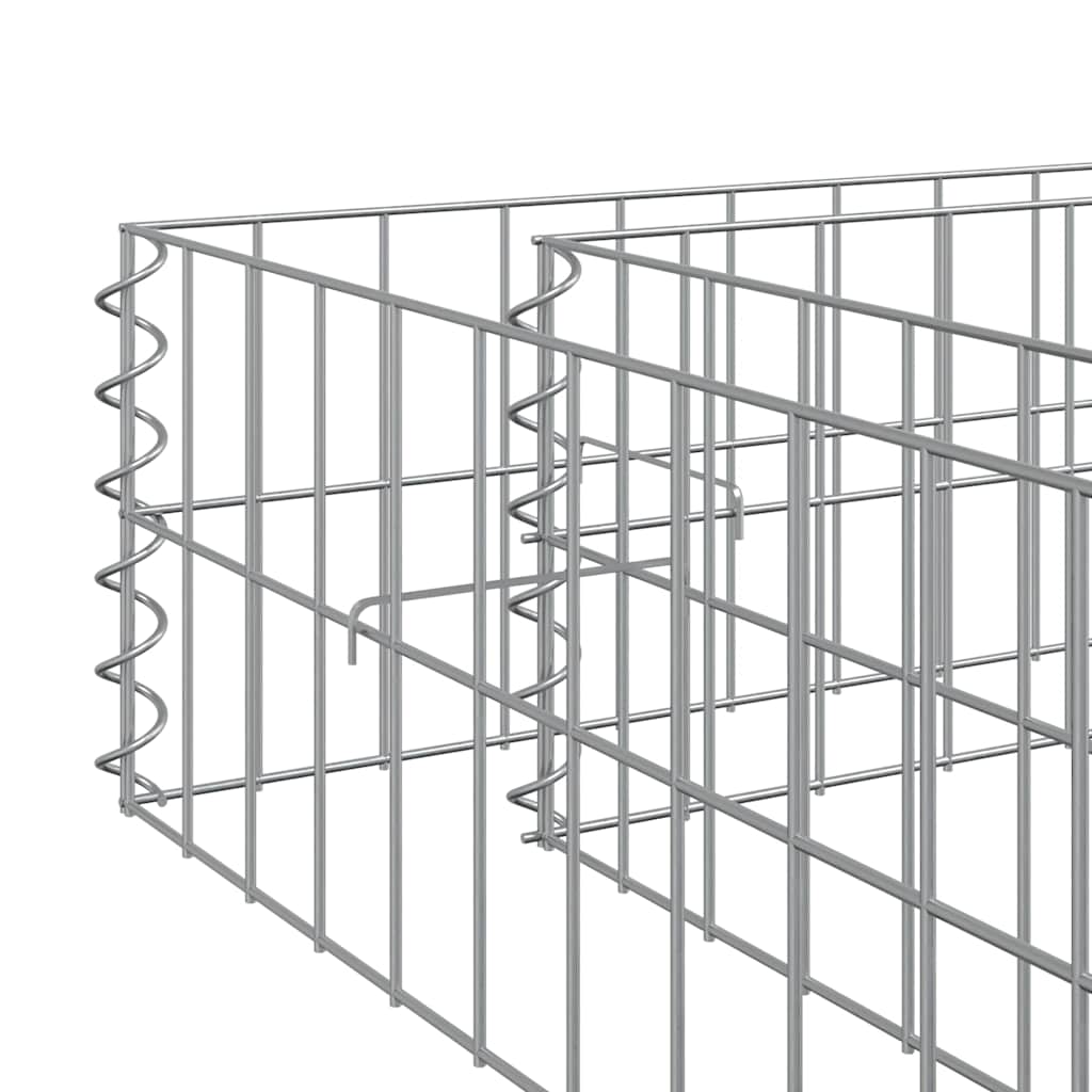 Gabionen-Hochbeet Verzinkter Stahl 200x100x20 cm