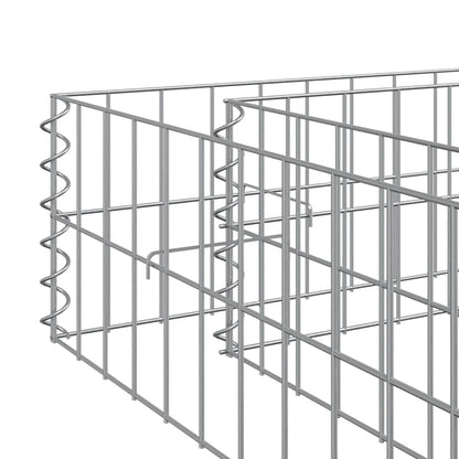 Gabionen-Hochbeet Verzinkter Stahl 200x100x20 cm
