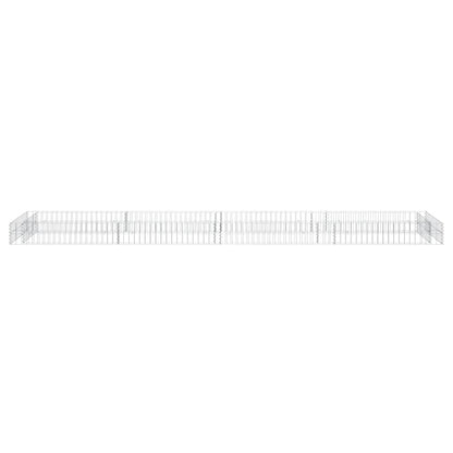 Gabionen-Hochbeet Verzinkter Stahl 400x100x20 cm