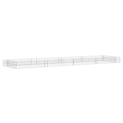 Gabionen-Hochbeet Verzinkter Stahl 400x100x20 cm