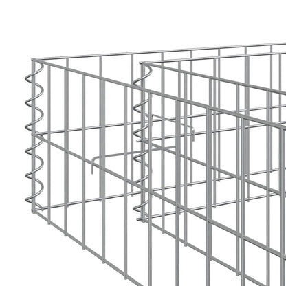 Gabionen-Hochbeet Verzinkter Stahl 400x100x20 cm