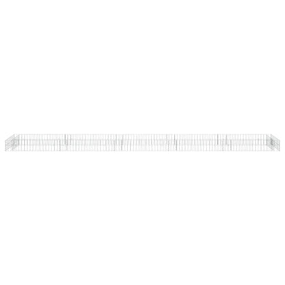 Gabionen-Hochbeet Verzinkter Stahl 500x100x20 cm
