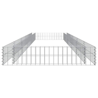 Gabionen-Hochbeet Verzinkter Stahl 500x100x20 cm