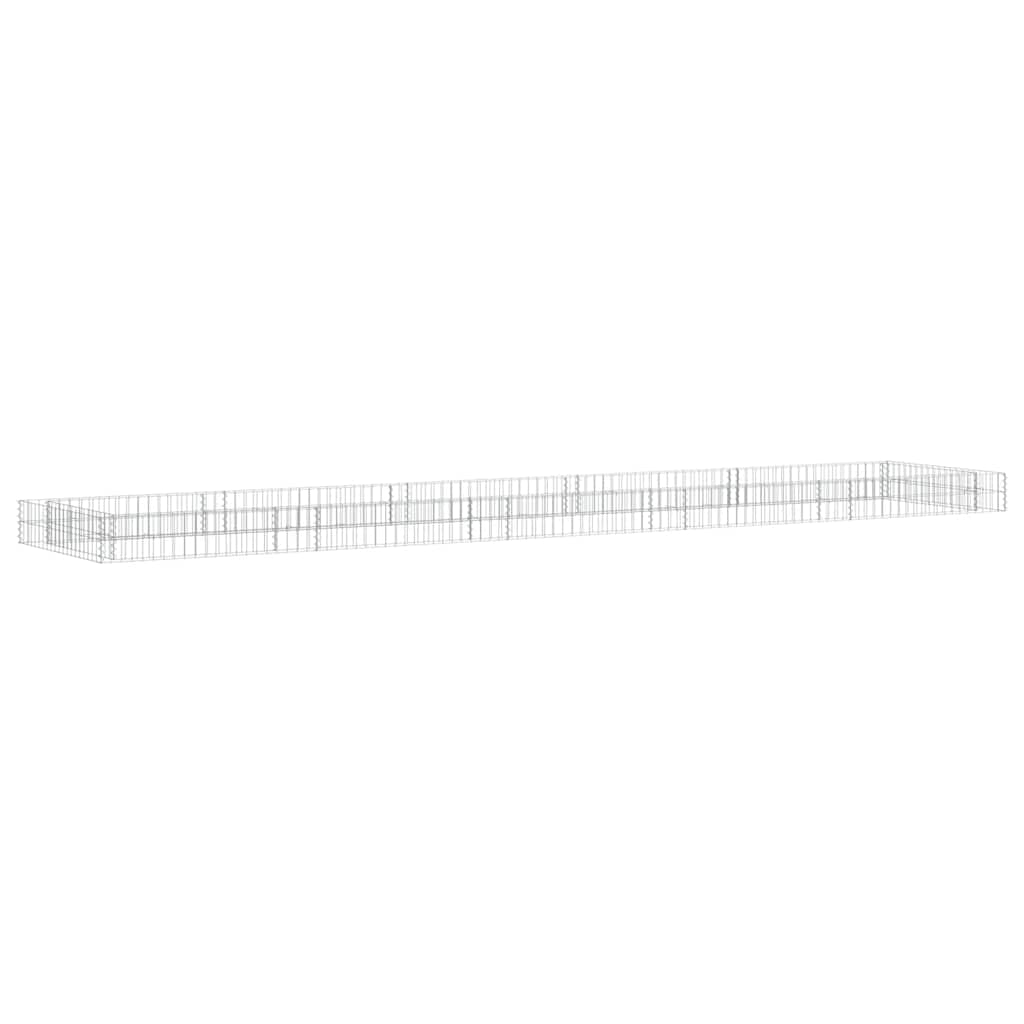 Gabionen-Hochbeet Verzinkter Stahl 500x100x20 cm