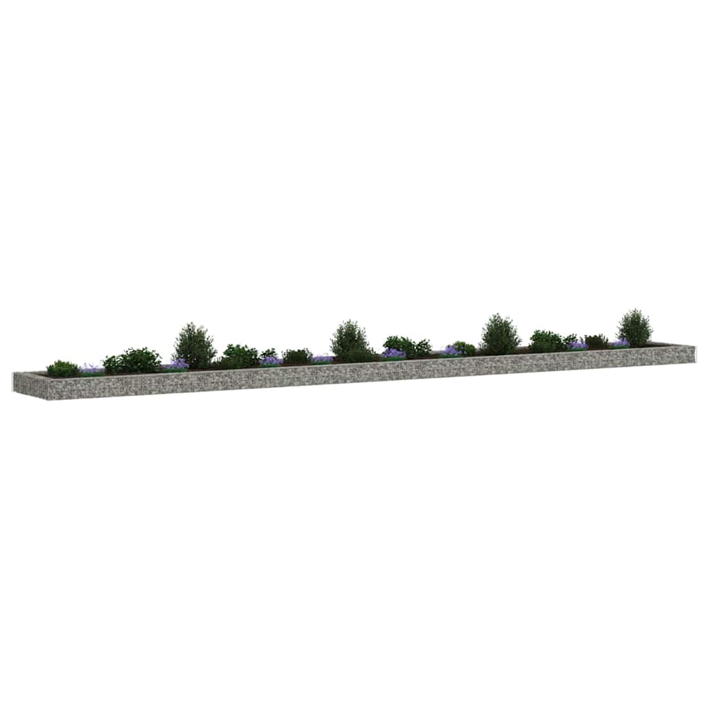 Gabionen-Hochbeet Verzinkter Stahl 800x100x20 cm