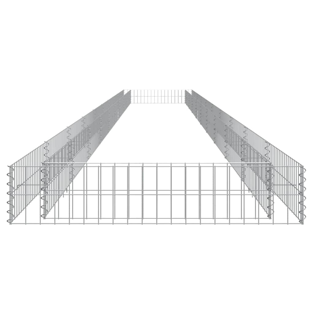 Gabionen-Hochbeet Verzinkter Stahl 1000x100x20 cm