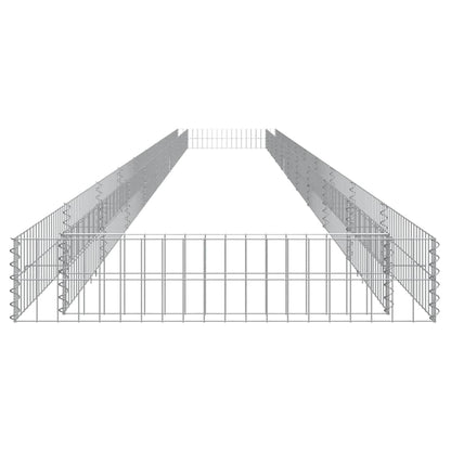 Gabionen-Hochbeet Verzinkter Stahl 1000x100x20 cm