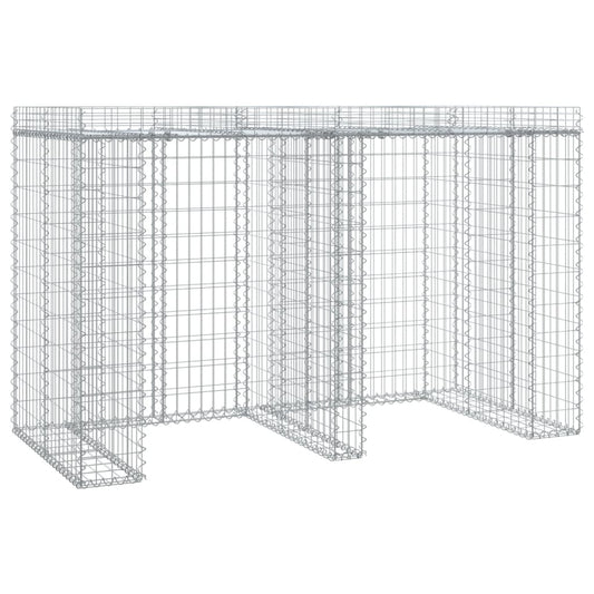 Gabionen-Mülltonnenbox 192x91x120 cm Verzinktes Eisen
