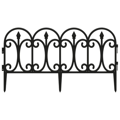 Rasenkanten 17 Stk. Schwarz 10 m PP