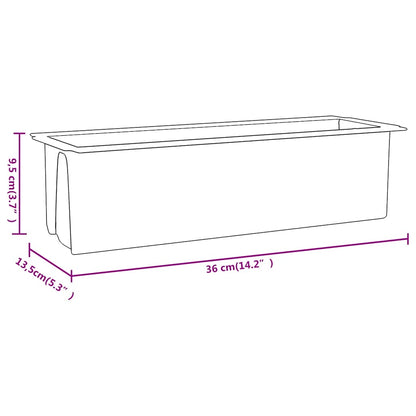 Pflanzkasten für Europaletten 12 Stk. Grau 36x13,5x9,5 cm PP