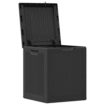 Garten-Aufbewahrungsbox 90 L Schwarz PP Rattan