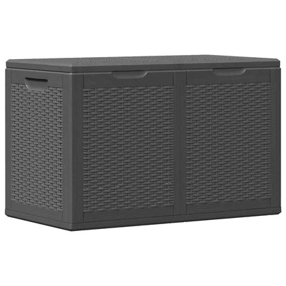 Garten-Aufbewahrungsbox 180 L Schwarz PP Rattan