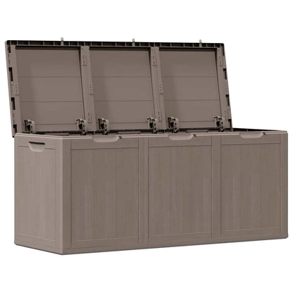 Garten-Aufbewahrungsbox 270 L Braun PP-Holzoptik