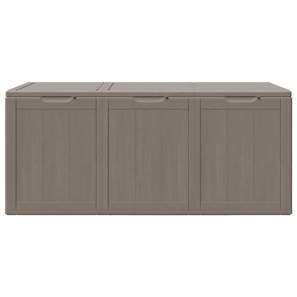 Garten-Aufbewahrungsbox 270 L Braun PP-Holzoptik