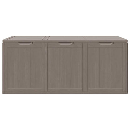 Garten-Aufbewahrungsbox 270 L Braun PP-Holzoptik