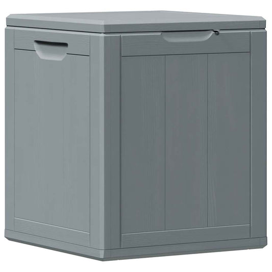 Garten-Aufbewahrungsbox 90 L Grau PP-Holzoptik