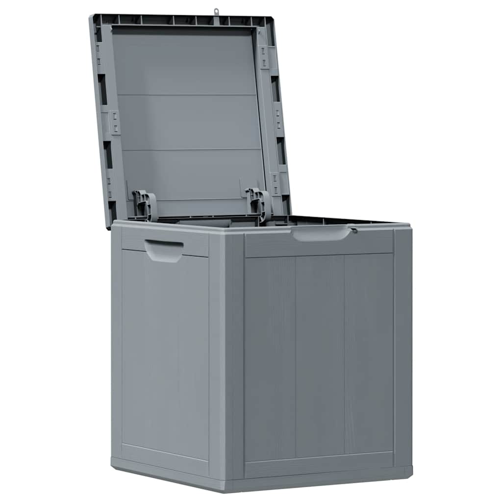 Garten-Aufbewahrungsbox 90 L Grau PP-Holzoptik
