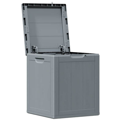 Garten-Aufbewahrungsbox 90 L Grau PP-Holzoptik